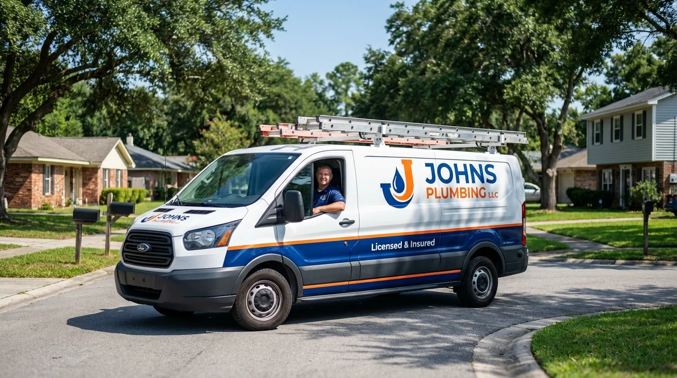 Johns Plumbing LLC service van in Miami Gardens, FL