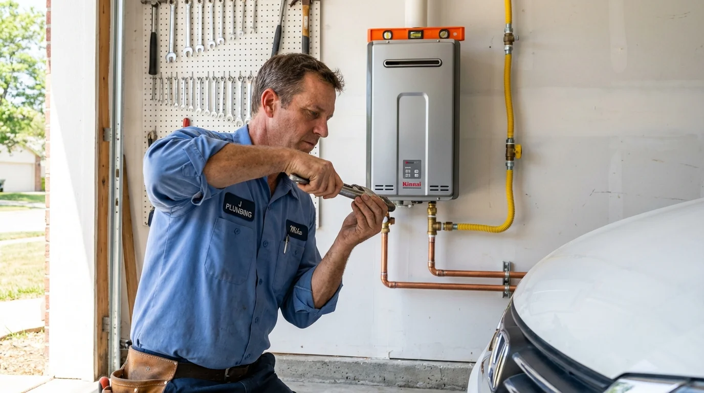 Tankless water heater installation by a Johns Plumbing LLC plumber in Miami Gardens